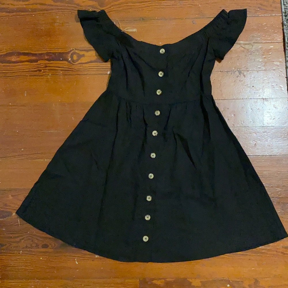black off the shoulder dress
